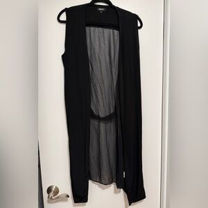 DKNY Black Women's Long Vest